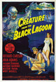 Creature From The Black Lagoon 1954 movie poster featuring Richard Carlson and Julie Adams.