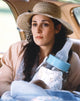 Ricki Lake vintage photo print in car with straw hat