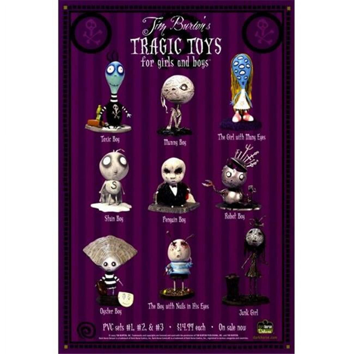 Tim Burton's Tragic Toys Movie Poster 11x17