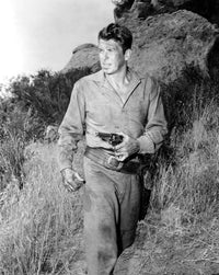 Cattle Queen of Montana photo print featuring Ronald Reagan, 1954 classic movie image.