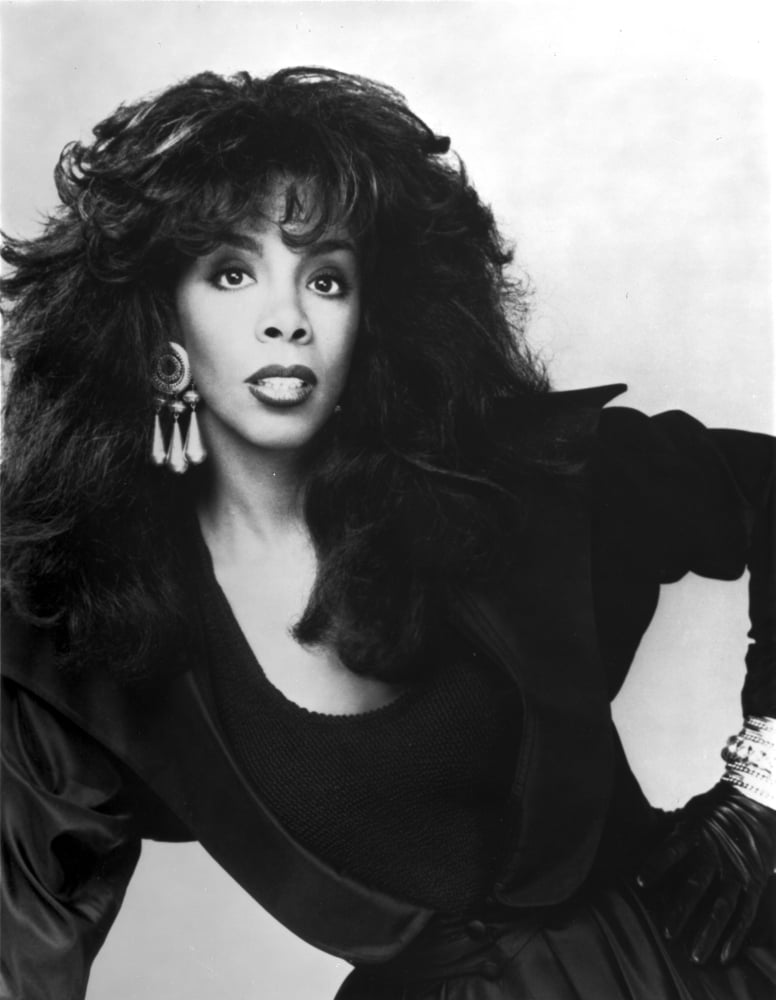 Portrait photo print of Donna Summer, the Queen of Disco.