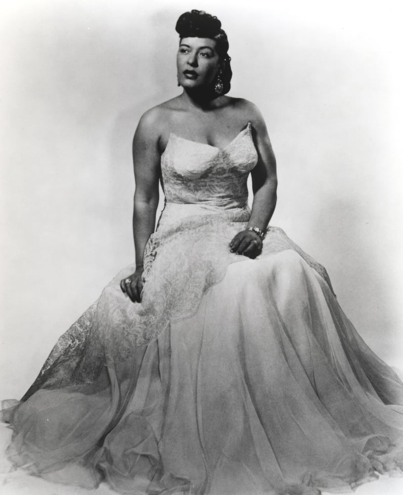 Billie Holiday in wedding gown portrait photo print