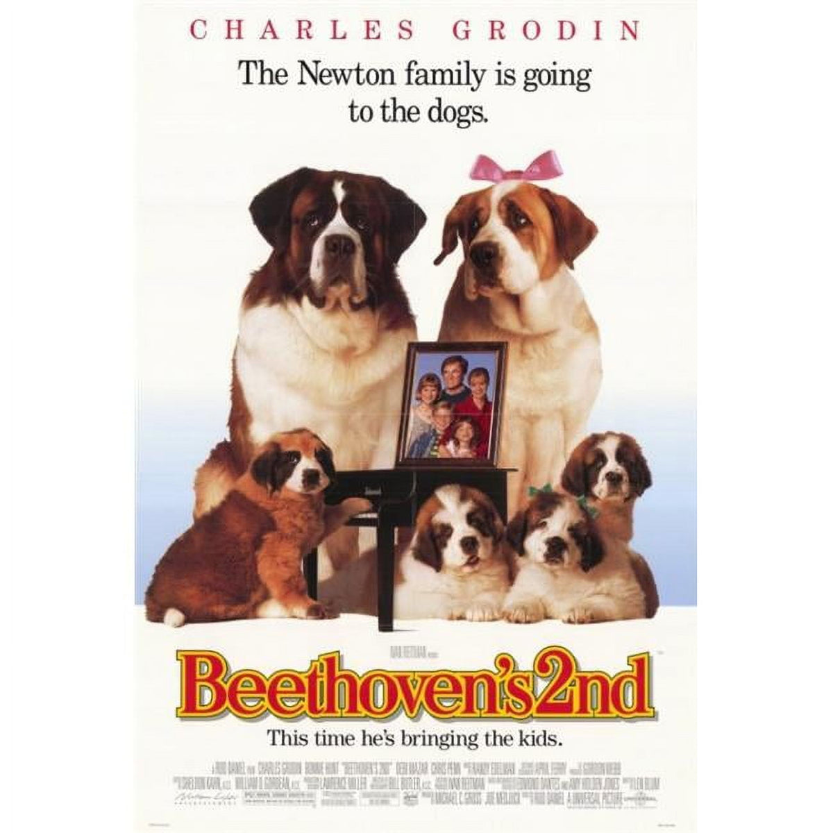 Beethoven's 2nd movie poster print featuring the lovable St. Bernard.