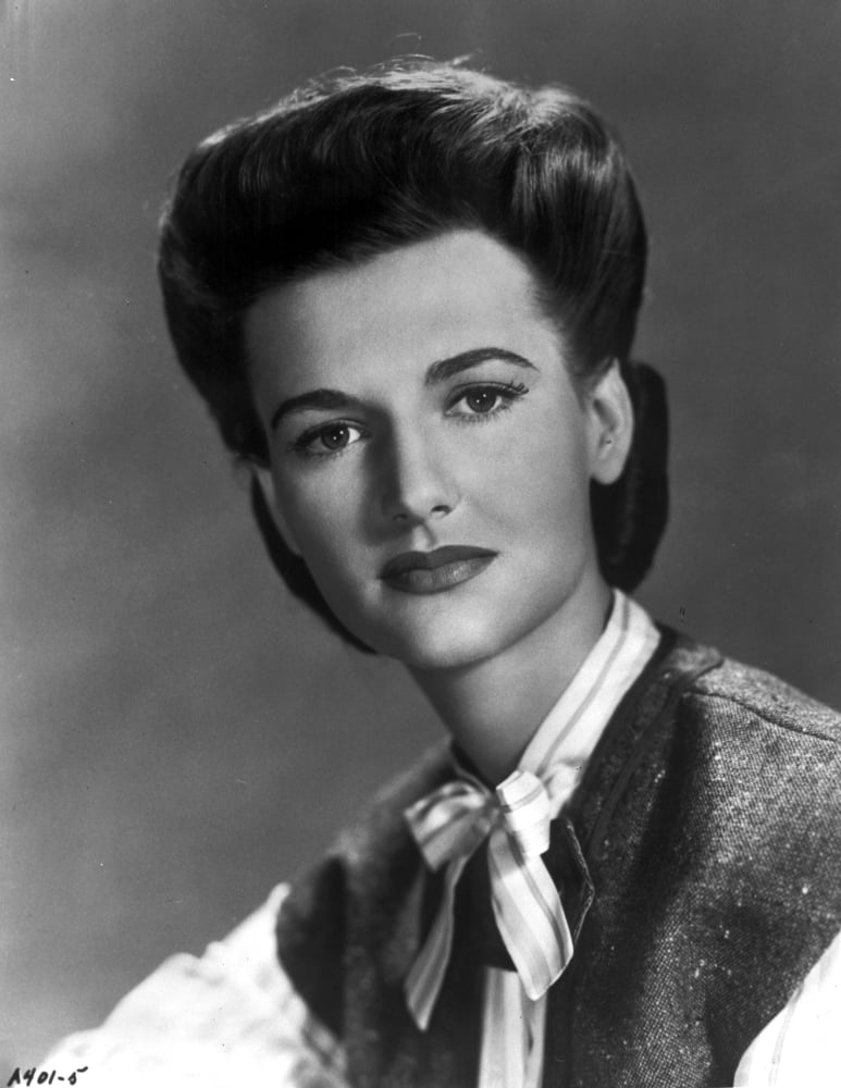 Black and white close-up portrait photo print of Peggy Stewart, showcasing her serious expression.