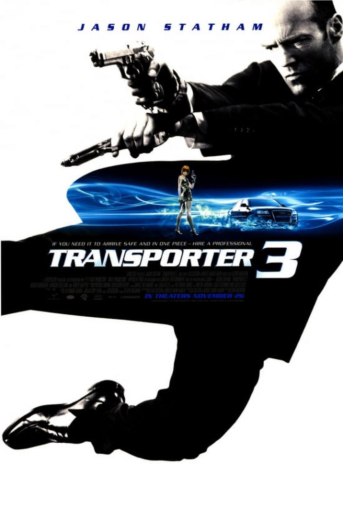 Transporter 3 Movie Poster 11x17 size featuring dynamic action imagery.