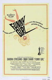 Funny Girl Movie Poster Print featuring Barbra Streisand in 1968.