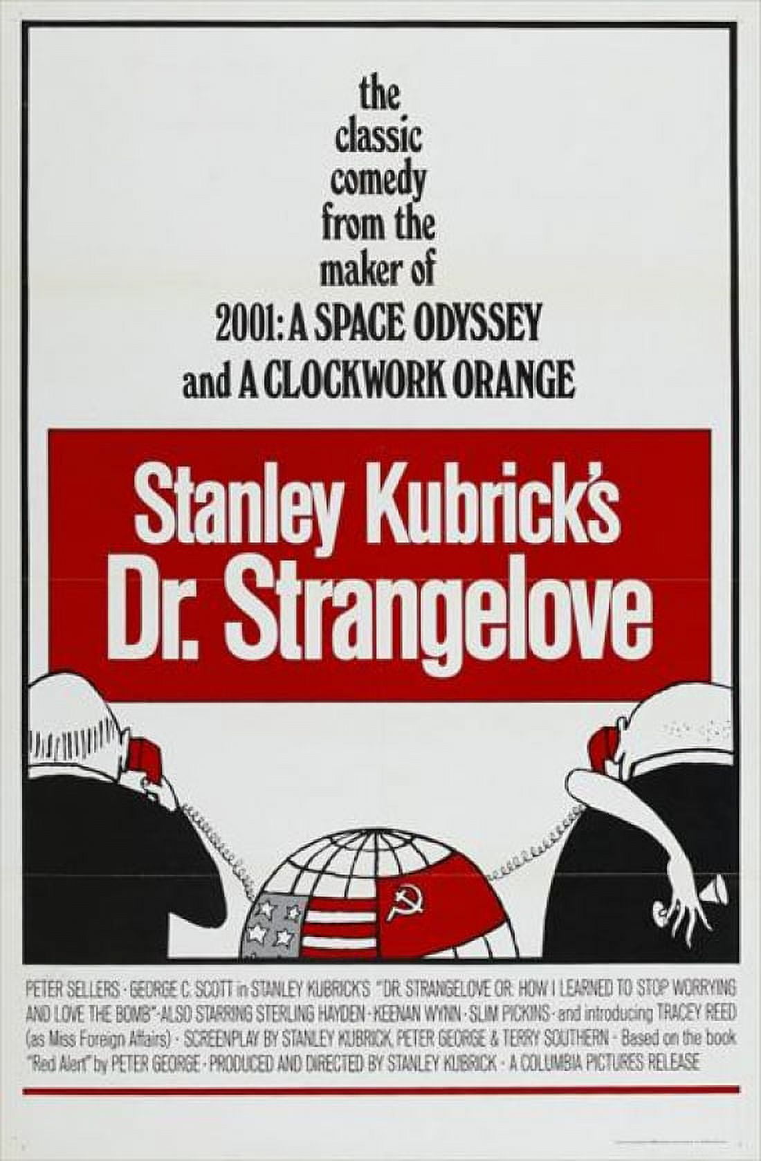 Dr. Strangelove movie poster featuring iconic imagery from the film.