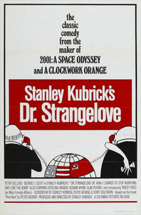 Dr. Strangelove movie poster featuring iconic imagery from the film.