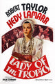 Lady of the Tropics movie poster featuring Hedy Lamarr and Robert Taylor in 1939.