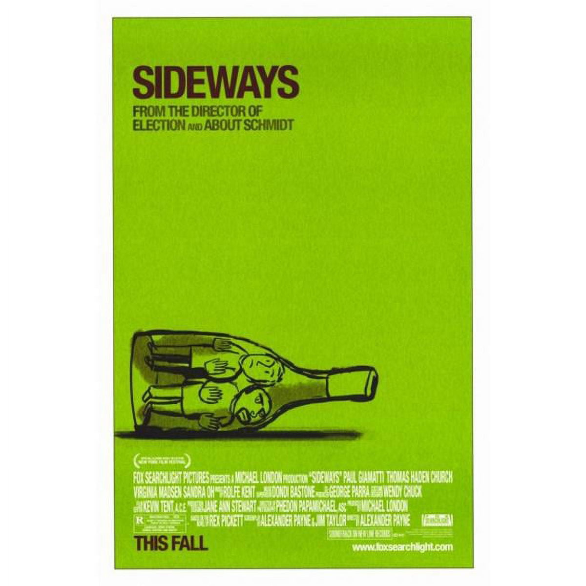 Sideways movie poster print in 27x40 size, perfect for film lovers.