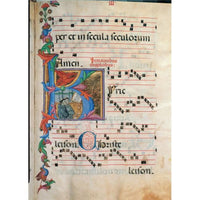 15th-century poster print of Two Monks Singing in Front of a Lectern