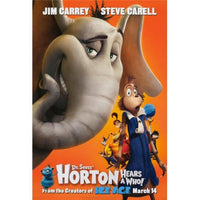 Horton Hears a Who! movie poster print featuring vibrant colors and characters.