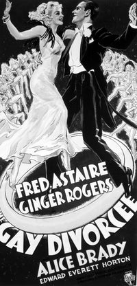 Fred Astaire and Ginger Rogers black and white photo print from The Gay Divorcee.