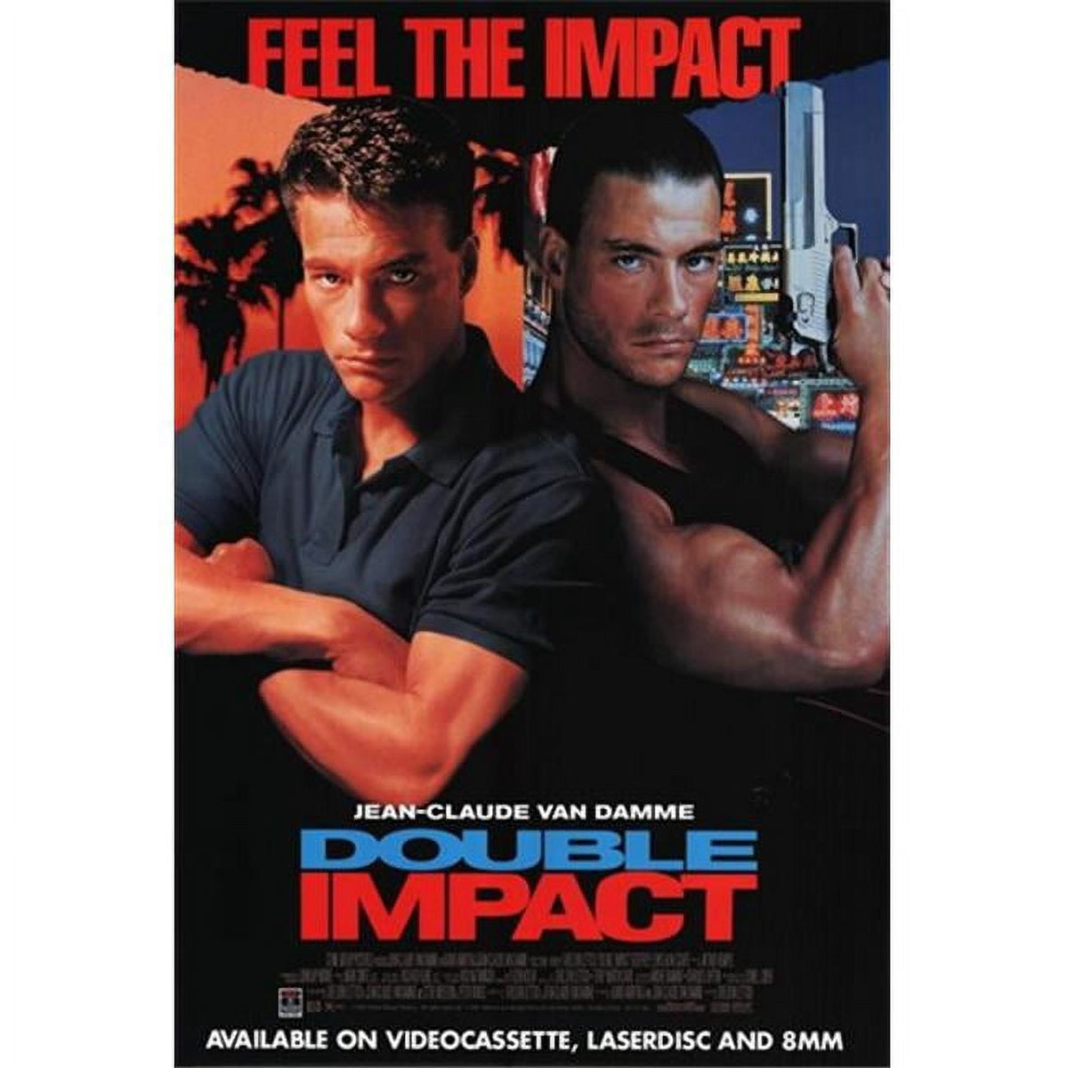 Double Impact Movie Poster - 11x17 print for home décor.