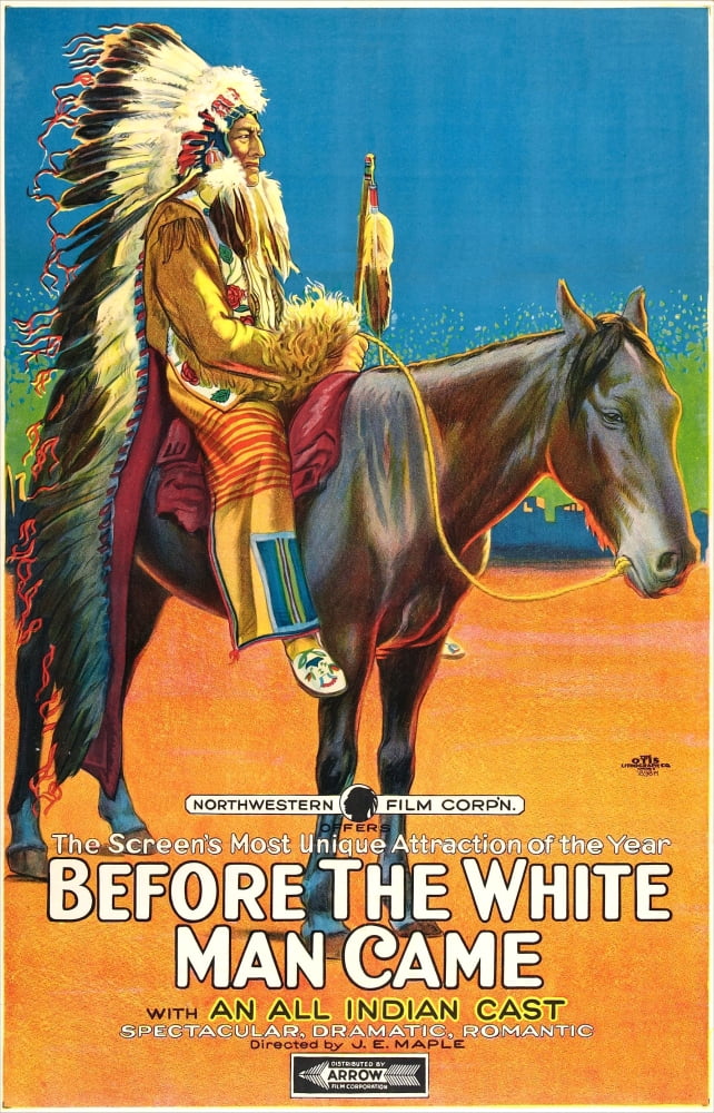 Before The White Man Came Mounted On Horse 1920 Movie Masterprint Art Print
