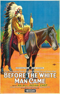 Before The White Man Came Mounted On Horse 1920 Movie Masterprint Art Print