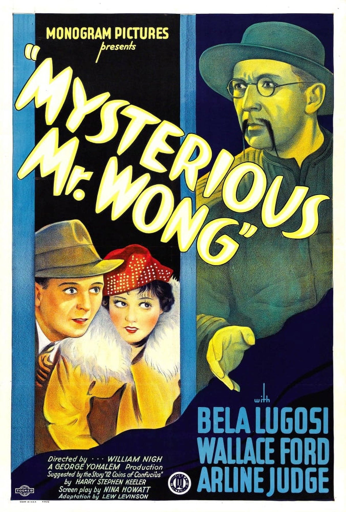 The Mysterious Mr. Wong 1934 Movie Poster Art featuring Bela Lugosi