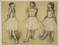 Three Studies of a Dancer in Fourth Position art print by Edgar Degas