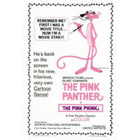 The Pink Panther Movie Poster Print in vibrant colors, 27 x 40 inches.