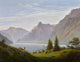 Landscape with Mountain Lake Morning Poster Print by Caspar David Friedrich