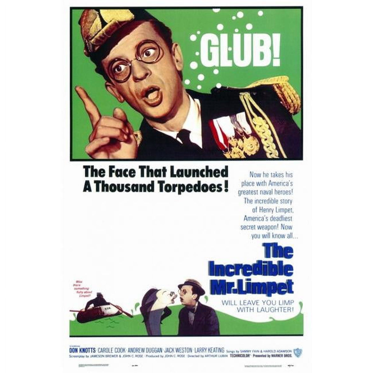 The Incredible Mr. Limpet Movie Poster Print showcasing classic film art.