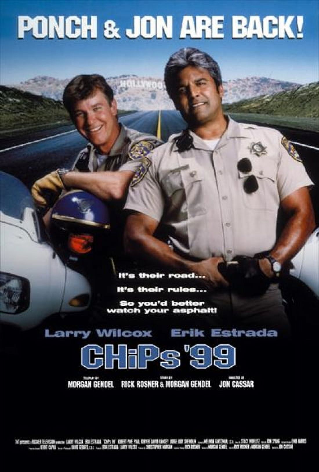 CHiPs '99 movie poster featuring classic TV series artwork in 11x17 size.