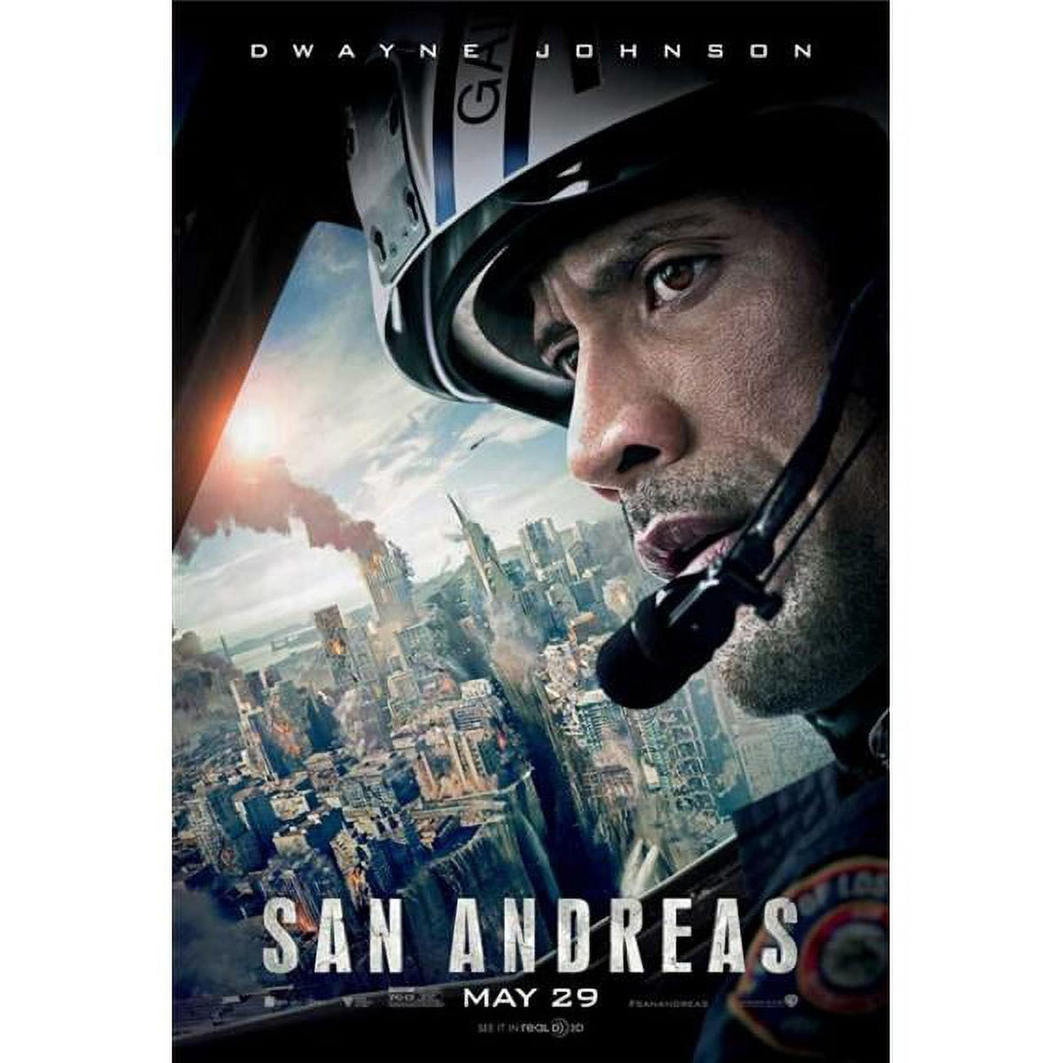 San Andreas Movie Poster Print - 27x40, vibrant film artwork