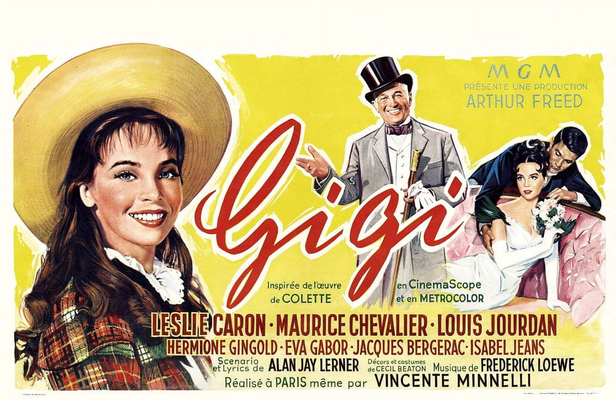 Gigi Movie Masterprint Poster featuring Maurice Chevalier and Leslie Caron