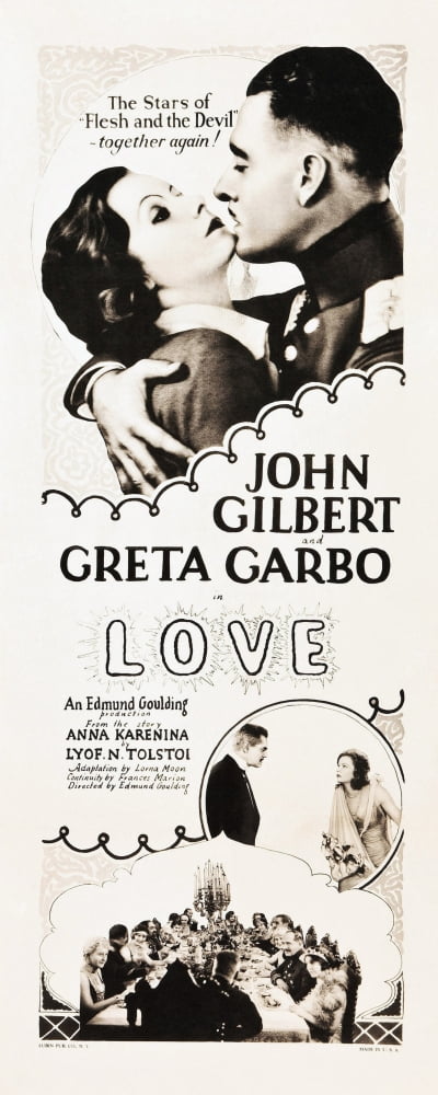 Greta Garbo and John Gilbert Love Movie Masterprint Poster Print