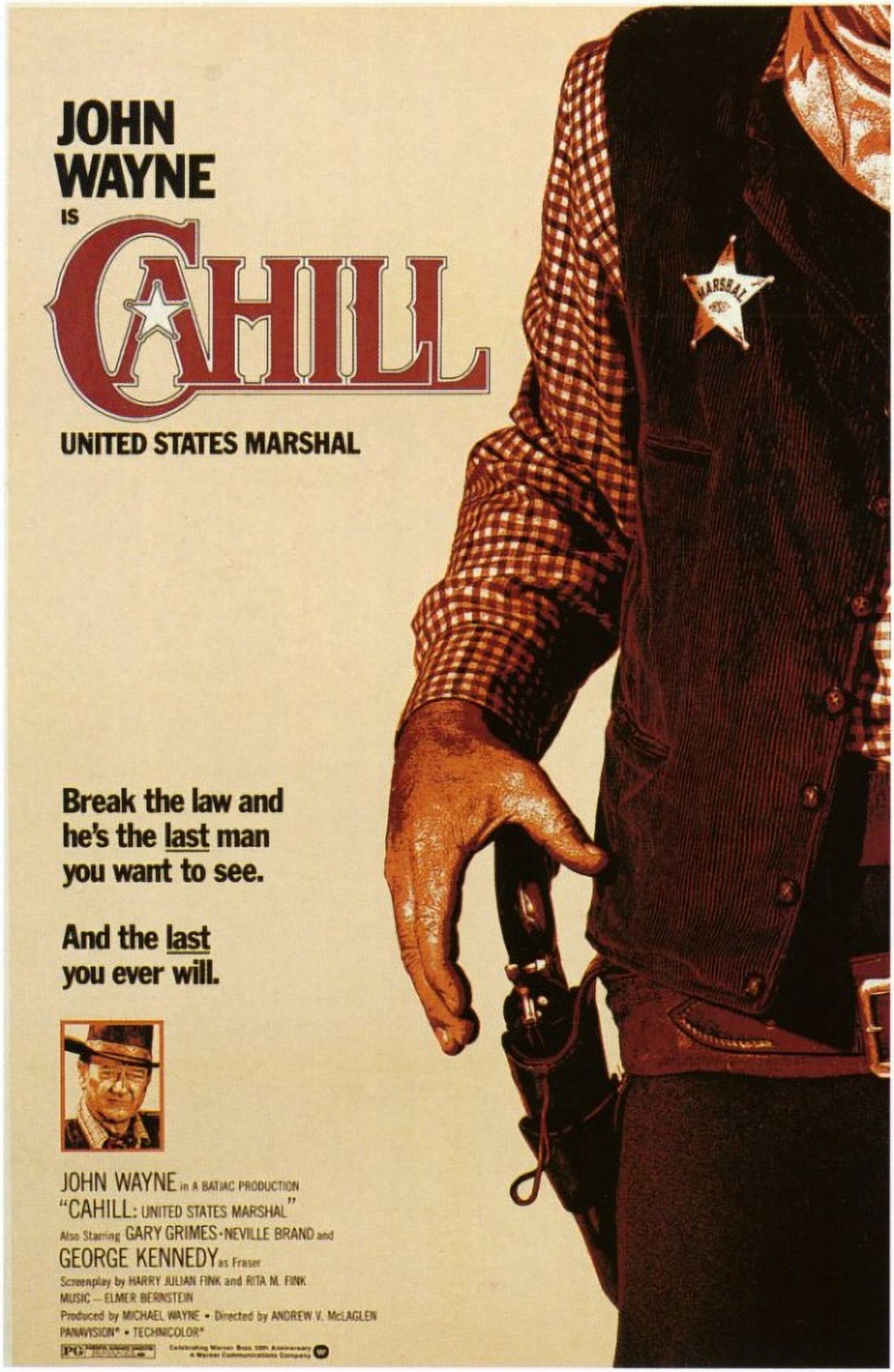Cahill U.S. Marshal movie poster 11x17