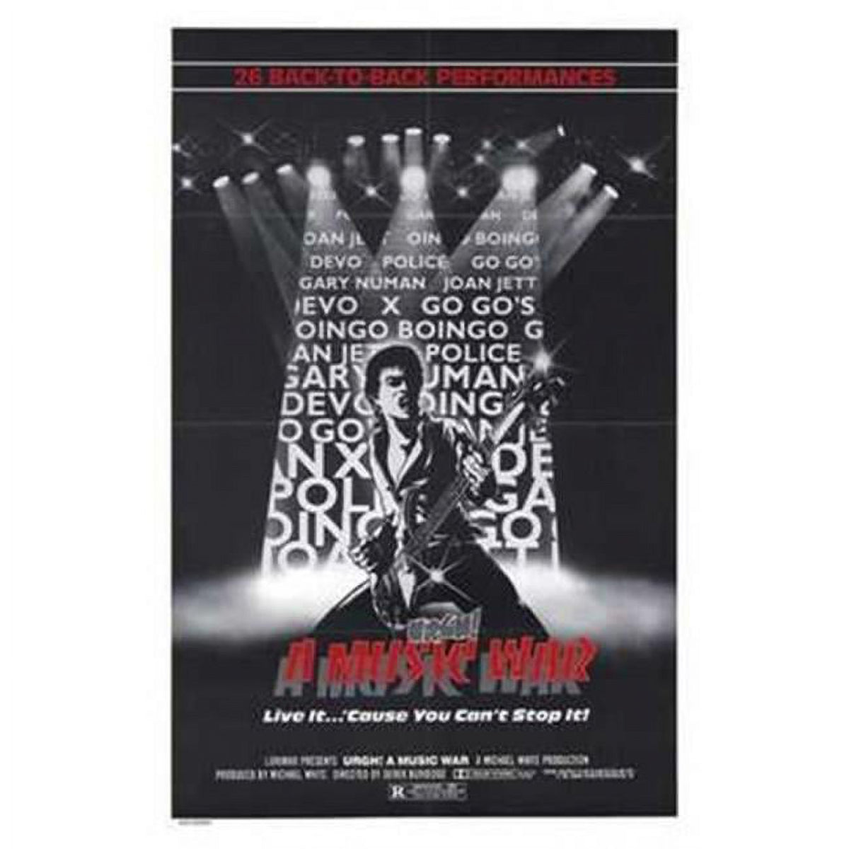 Urgh! A Music War movie poster showcasing vibrant music performances