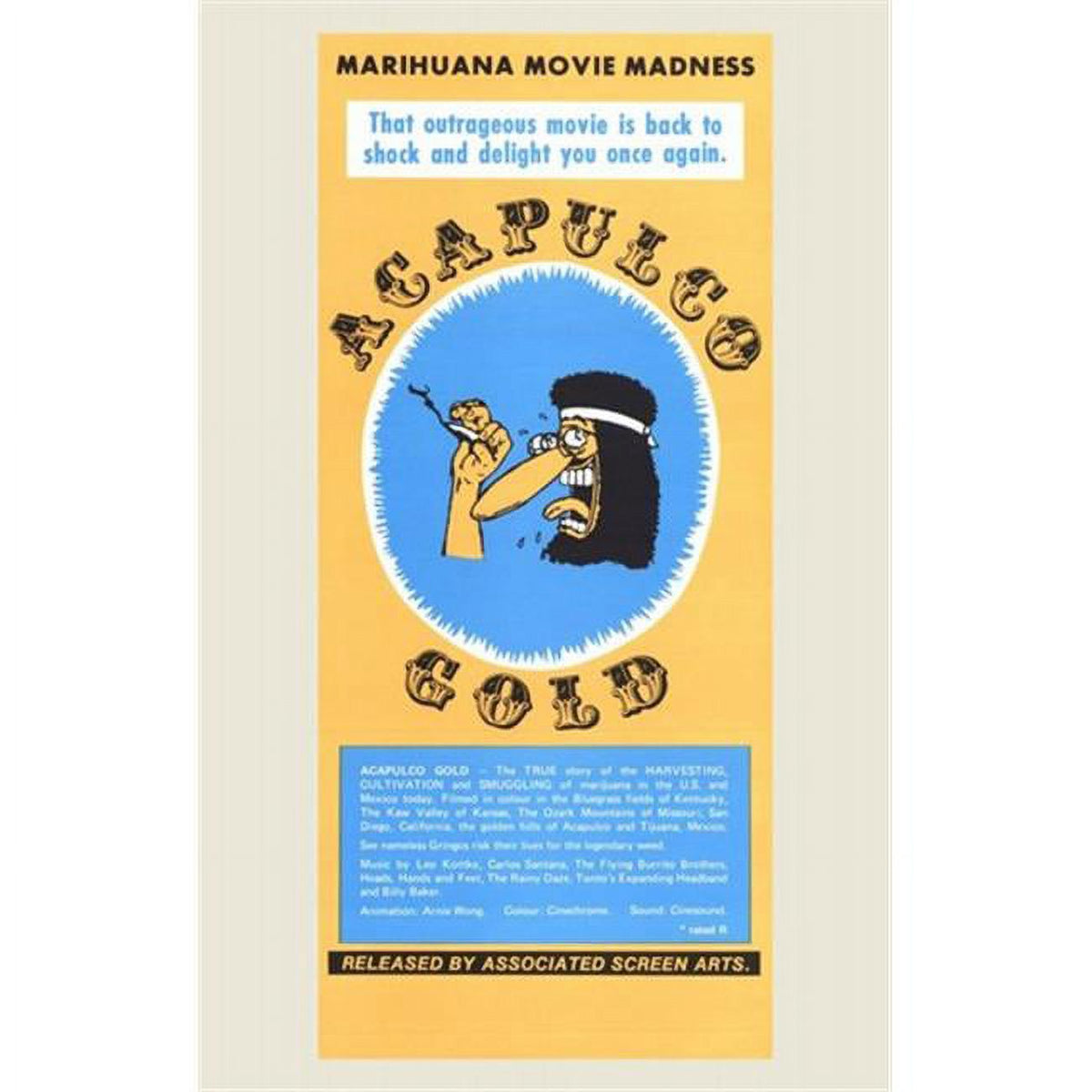 Acapulco Gold Movie Poster - vibrant film art print