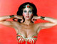 Wonder Woman photo print of Lyndas Carter with arms up.