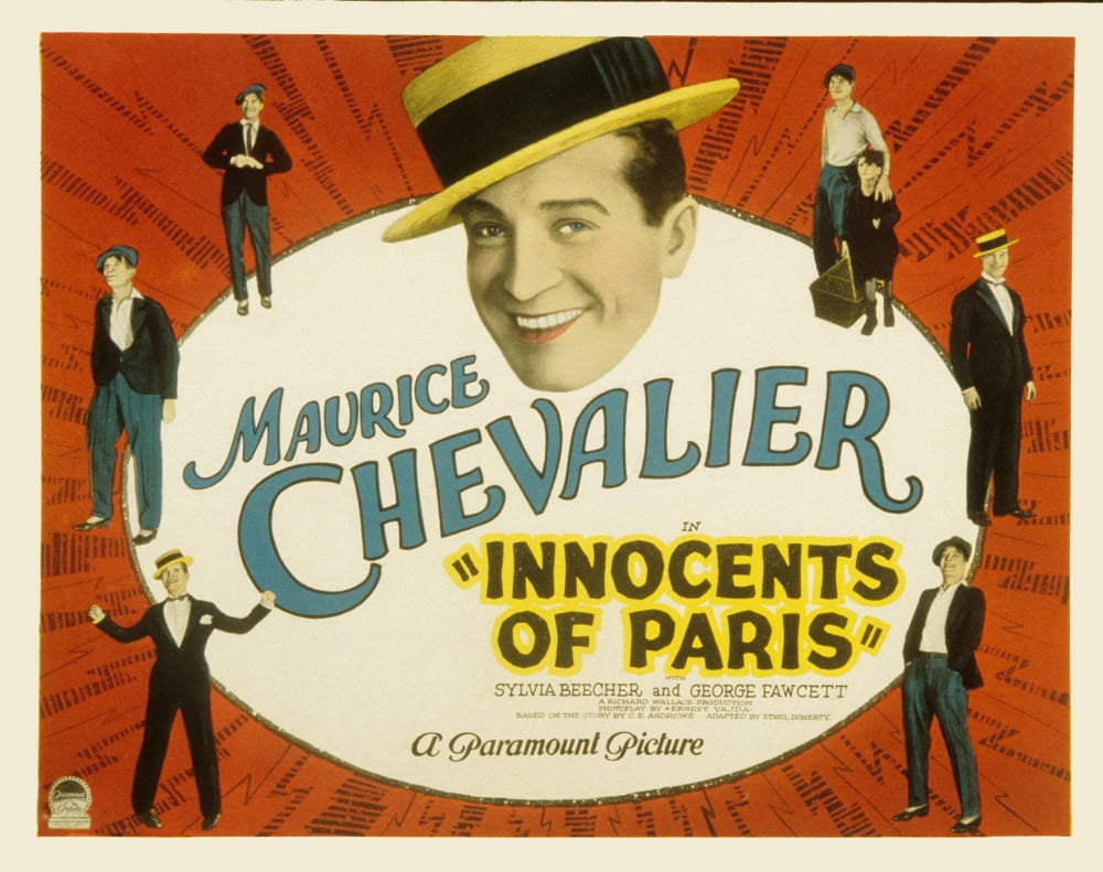 Innocents of Paris movie masterprint poster featuring Maurice Chevalier.