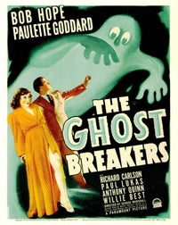 The Ghost Breakers movie poster print featuring Paulette Goddard and Bob Hope.