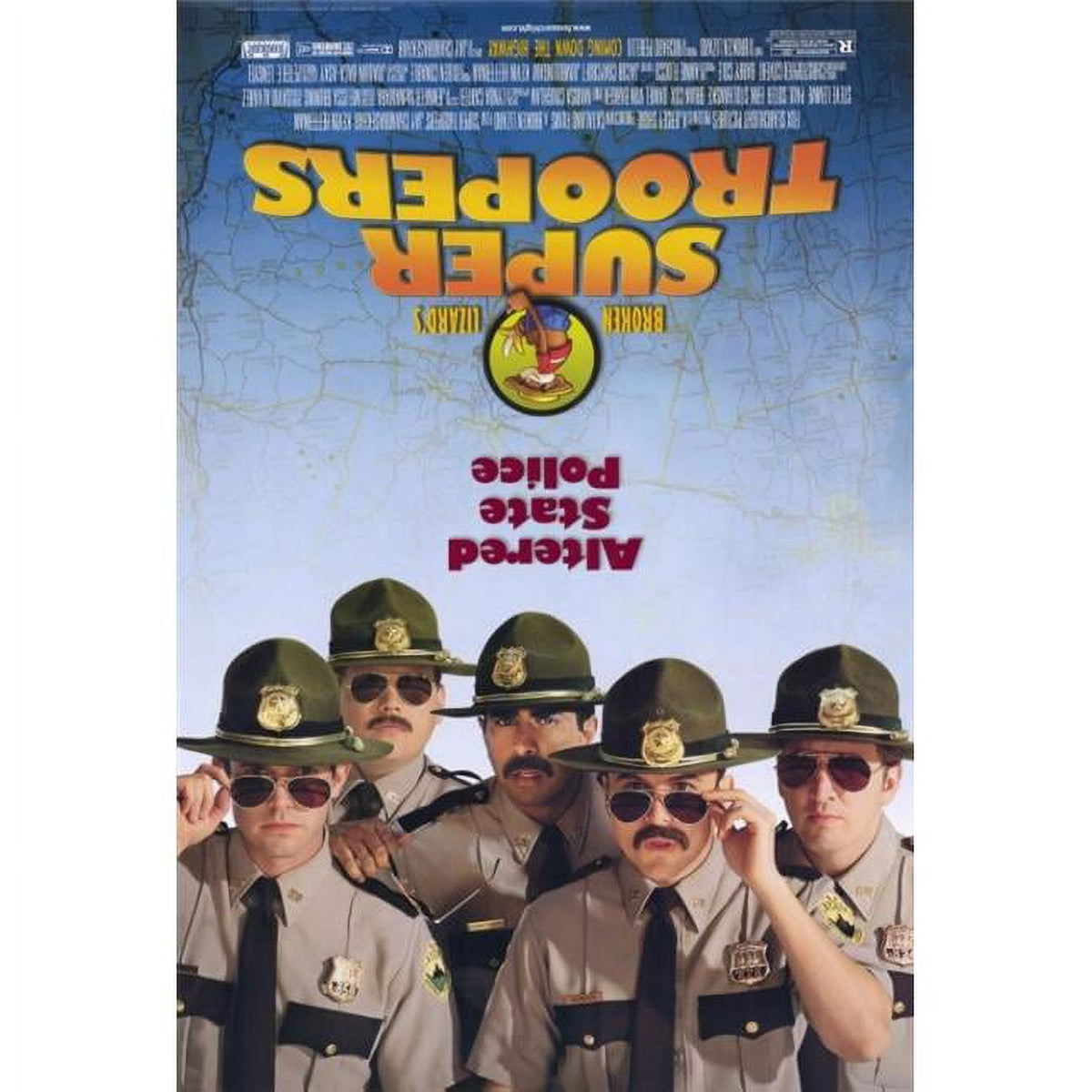 Super Troopers movie poster print showcasing vibrant artwork.
