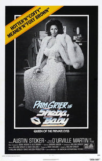 Sheba Baby Movie Poster Print featuring Pam Grier, 1975 classic film.