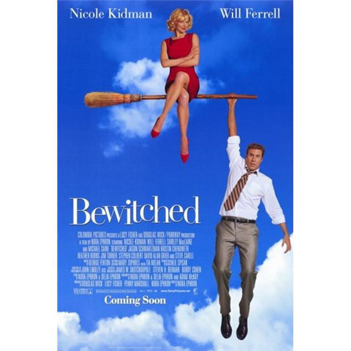 Bewitched Movie Poster 11x17 print featuring classic TV show characters.