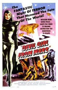 Devil Girl from Mars movie poster 11x17 size