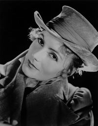 Greta Garbo iconic photo print with a huge black hat