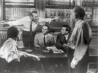 Black and white photo print of a scene from Twelve Angry Men