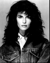 Joan Severance black and white photo print in denim jacket