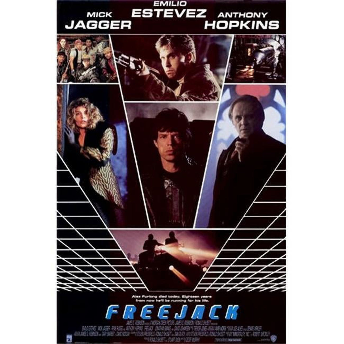 Freejack movie poster 11x17 print showcasing dynamic imagery.