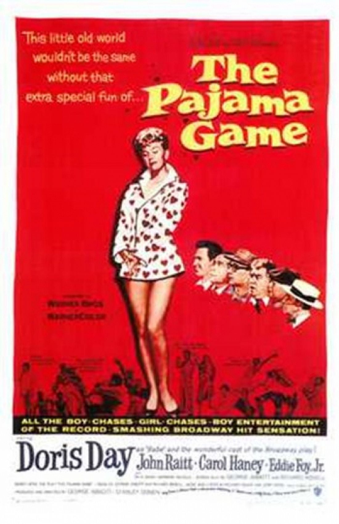 The Pajama Game Movie Poster 11x17 Print featuring vibrant colors and classic musical themes.