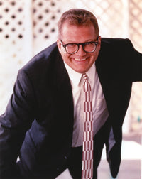 Drew Carey smiling portrait photo print in coat.