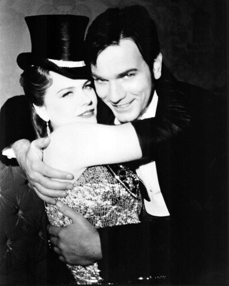 Black and white photo print of Nicole Kidman and Ewan McGregor in Moulin Rouge