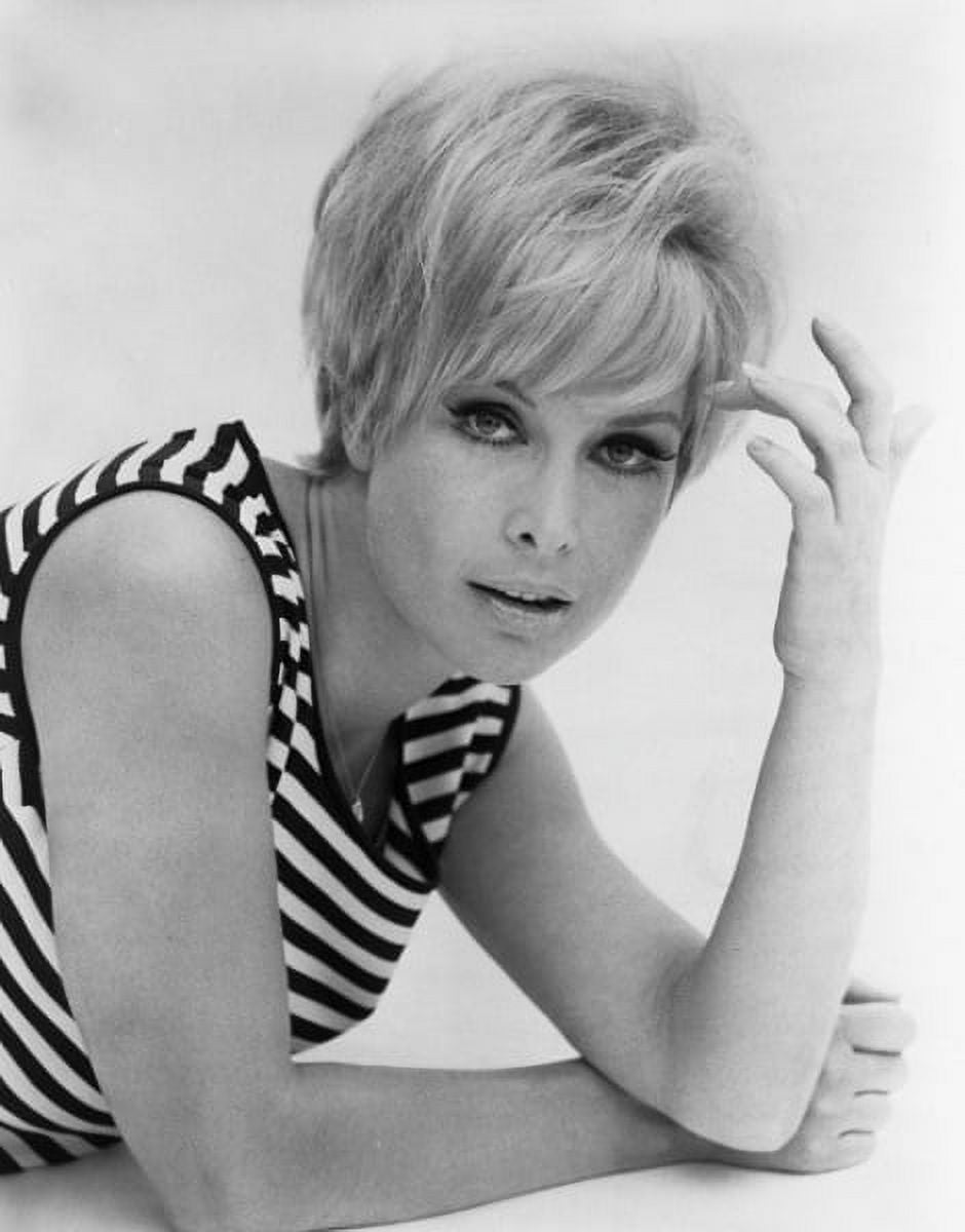 Barbara Eden Stripes Photo Print - Classic Hollywood Glamour