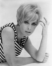 Barbara Eden Stripes Photo Print - Classic Hollywood Glamour
