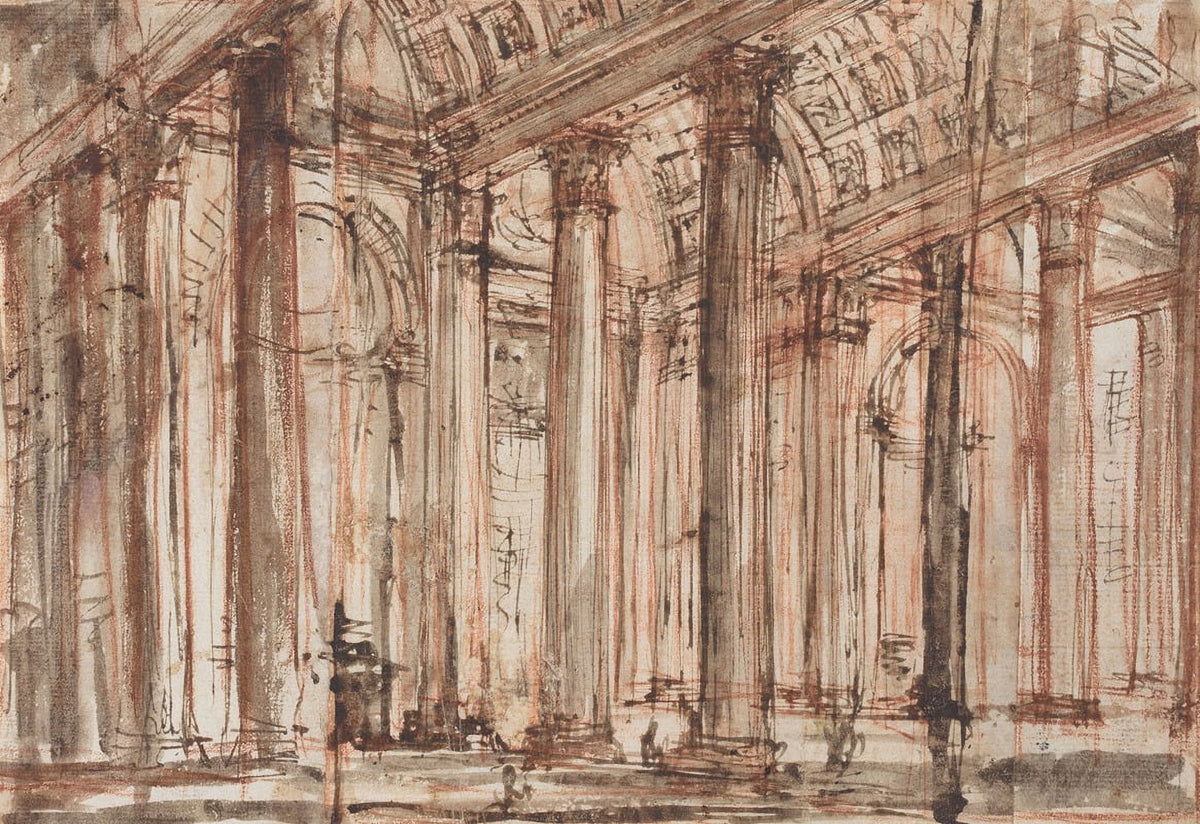 The Portico of the Pantheon poster print by Giovanni Battista Piranesi