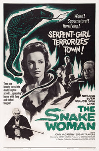 The Snake Woman movie poster art from 1961 - Terror of the Snake Woman